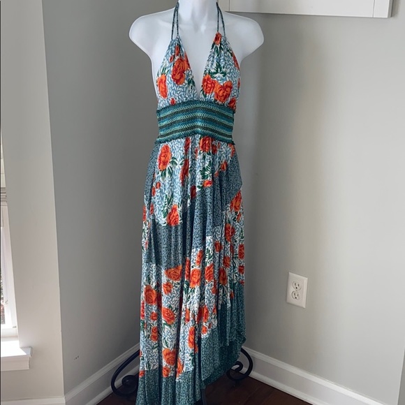 Free People Gabriela Halter Dress V-Neck Hem Dress - Picture 4 of 10